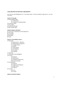 FISCAL-MILITARY SYSTEM PROJECT BIBLIOGRAPHY Section A