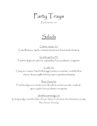 Party Tray Packages