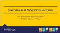 Study Abroad at Aberystwyth University