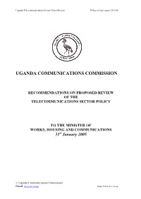 Telecom Sector Policy Recommendation