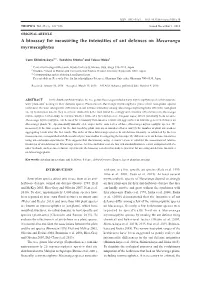 A Bioassay for Measuring the Intensities of Ant Defenses on Macaranga Myrmecophytes