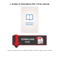 A Work in Progress PDF Book