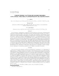 Complex Twinning, Polytypism and Disorder Phenomena in the Crystal Structures of Antimonpearceite and Arsenpolybasite