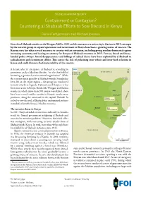 Containment Or Contagion? Countering Al Shabaab Efforts to Sow Discord in Kenya