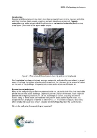 D003: Wall Painting Techniques 1 Introduction Pompeii And