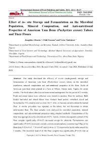 Situ Storage and Fermentation on the Microbial Population, Mineral Composition, and Anti-Nutritional Properties Of