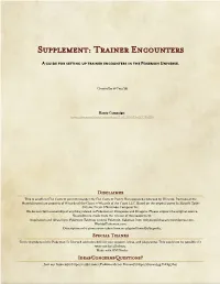Supplement-Trainer-Encounters.Pdf