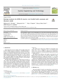 Burnup Analysis for HTR-10 Reactor Core Loaded with Uranium and Thorium Oxide