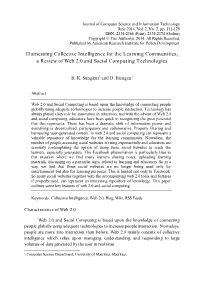 Harnessing Collective Intelligence for the Learning Communities; a Review of Web 2.0 and Social Computing Technologies
