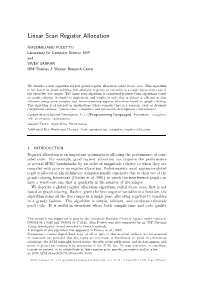 Linear Scan Register Allocation