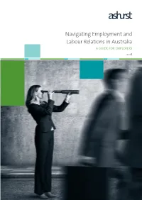 Navigating Employment and Labour Relations in Australia a GUIDE for EMPLOYERS