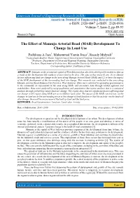 The Effect of Mamuju Arterial Road (MAR) Development to Change in Land Use