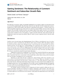 The Relationship of Comment Sentiment and Subscriber Growth Rate