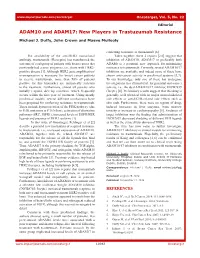 ADAM10 and ADAM17: New Players in Trastuzumab Resistance