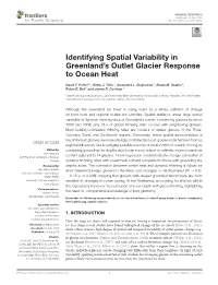 Identifying Spatial Variability in Greenland's Outlet Glacier