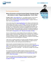 Mouser Electronics and Grant Imahara Explore Prototype Design with Arduino in Latest “Engineering Big Ideas” Series Video