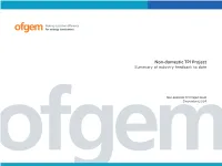 Non-Domestic TPI Project Summary of Industry Feedback to Date