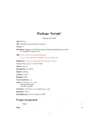 Package 'Bcrypt'