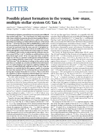 Planet Formation in the Young, Low-Mass, Multiple Stellar System GG Tau A