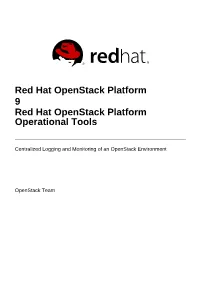Red Hat Openstack Platform 9 Red Hat Openstack Platform Operational Tools