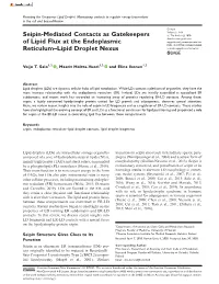 2515256420945820 Reticulum–Lipid Droplet Nexus Journals.Sagepub.Com/Home/Ctc