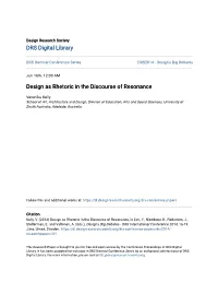 Design As Rhetoric in the Discourse of Resonance