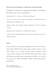 Electronic Transport in Composites of Graphite Oxide with Carbon Nanotubes