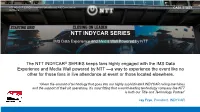 Indycar IMS Data Experience and Media Wall NTT Case Study