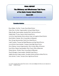 The Efficiency and Effectiveness Task Force
