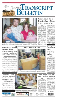 Tooele Transcript Bulletin to Go to Bed
