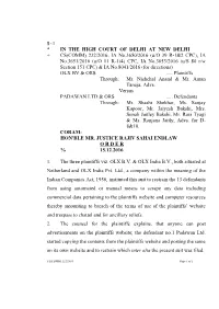 $~1 * in the High Court of Delhi at New Delhi + Cs(Comm) 232