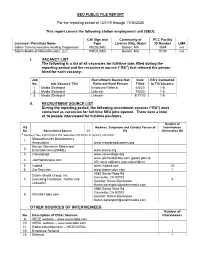 Eeo Public File Report