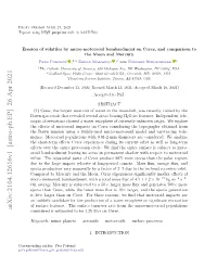 Erosion of Volatiles by Micro-Meteoroid Bombardment On