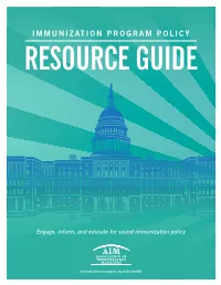 Immunization Program Policy Resource Guide