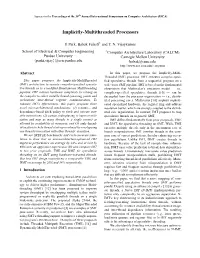 Implicitly-Multithreaded Processors