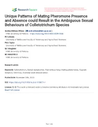 Unique Patterns of Mating Pheromone Presence and Absence Could Result in the Ambiguous Sexual Behaviours of Colletotrichum Species