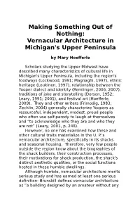 Vernacular Architecture in Michigan's Upper Peninsula