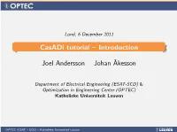Casadi Tutorial – Introduction