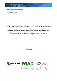 Final Report on Prevention, Treatment, and Harm Reduction Services