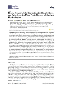 Hybrid Framework for Simulating Building Collapse and Ruin Scenarios Using Finite Element Method and Physics Engine