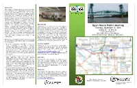 Open House Public Meeting Context