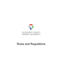 Rules and Regulations
