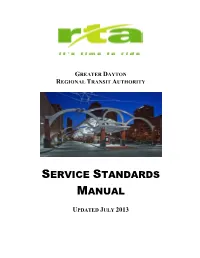 Service Standards Manual
