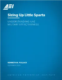 Sizing up Little Sparta: Understanding UAE Military Effectiveness