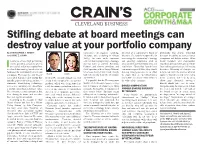 Stifling Debate at Board Meetings Can Destroy Value At