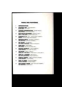 Table Des Matières