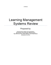 Learning Management Systems Review