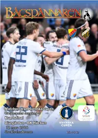 Matchprogram Svenska Cupen Gruppspelet Omgång 4