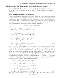 Quark and Lepton Compositeness, Searches