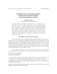Social Movements As Information Ecologies: Exploring the Coevolution of Multiple Internet Technologies for Activism